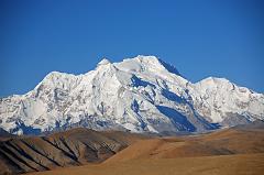 
The mountain panorama from the Tong La (5143m) between Nyalam and Tingri includes Pungpa Ri (7445m), Phola Gangchen (7661m) and Shishapangma (8012m).
